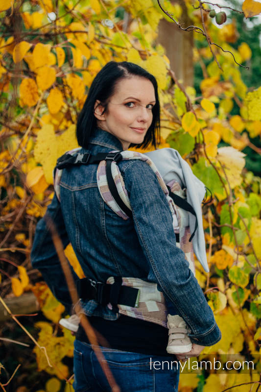 Ergonomic Carrier, Baby Size, crackle weave 100% cotton - TRIO - Second Generation #babywearing