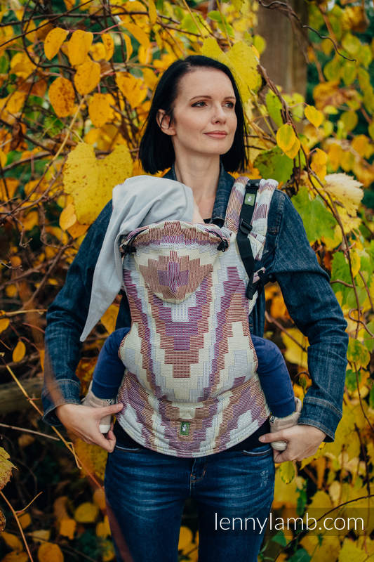 Nosidełko Ergonomiczne, splot crackle, 100% bawełna , Baby Size, TRIO - Druga Generacja #babywearing