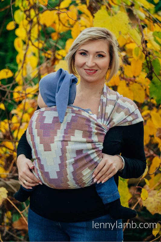 Chusta do noszenia dzieci, tkana - splot crackle, bawełna - TRIO - rozmiar M #babywearing