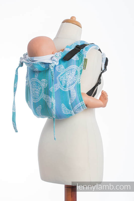 Nosidło Klamrowe ONBUHIMO z tkaniny żakardowej (100% bawełna), rozmiar Standard - PRZYGODA MORSKA LIGHT #babywearing