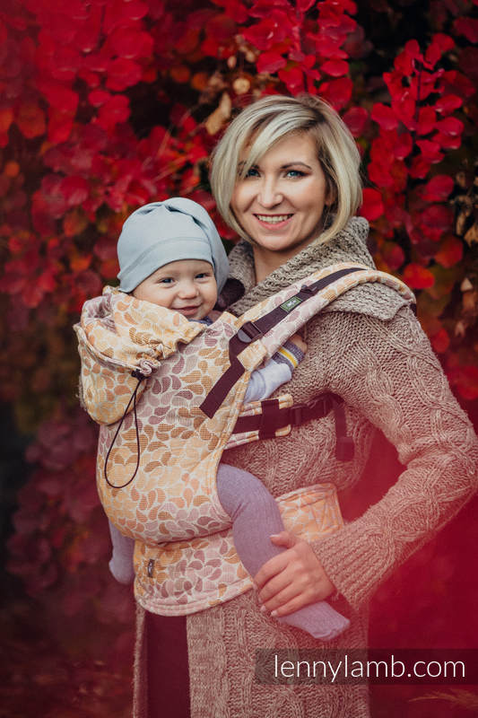 Ergonomic Carrier, Baby Size, jacquard weave 100% cotton - COLORS OF FALL - Second Generation #babywearing