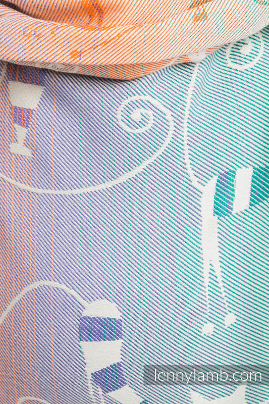 Nosidło Klamrowe ONBUHIMO z tkaniny żakardowej (100% bawełna), rozmiar Standard - FIGLARNE KOTY #babywearing