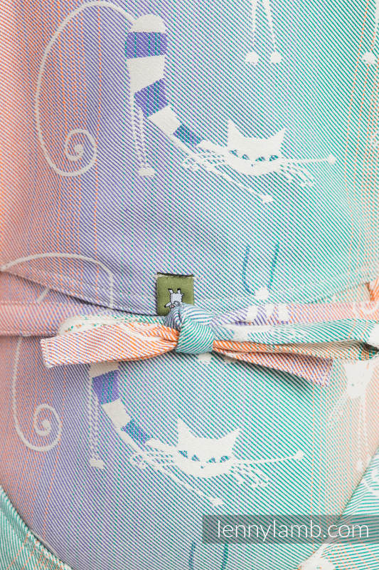 Mei Tai carrier Mini with hood/ jacquard twill / 100% cotton / PLAYFUL CATS #babywearing