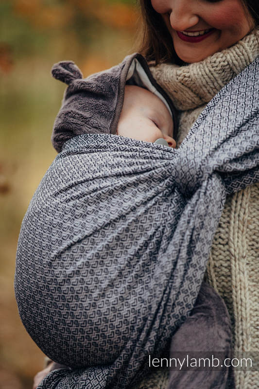 Baby Wrap, Jacquard Weave (100% cotton) - LITTLE LOVE - MYSTERY - size M (grade B) #babywearing
