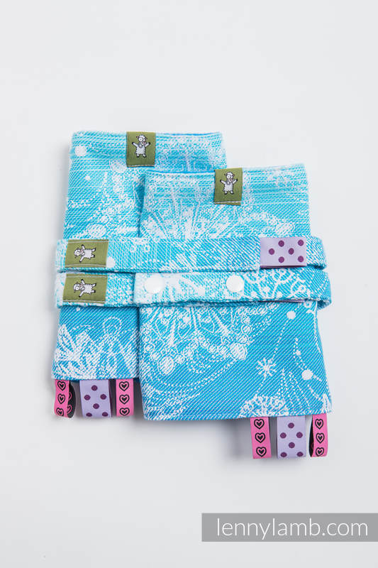 Drool Pads & Reach Straps Set, (60% cotton, 40% polyester) - SNOW QUEEN #babywearing