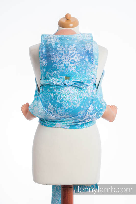 Mei Tai carrier Mini with hood/ jacquard twill / 100% cotton / SNOW QUEEN #babywearing