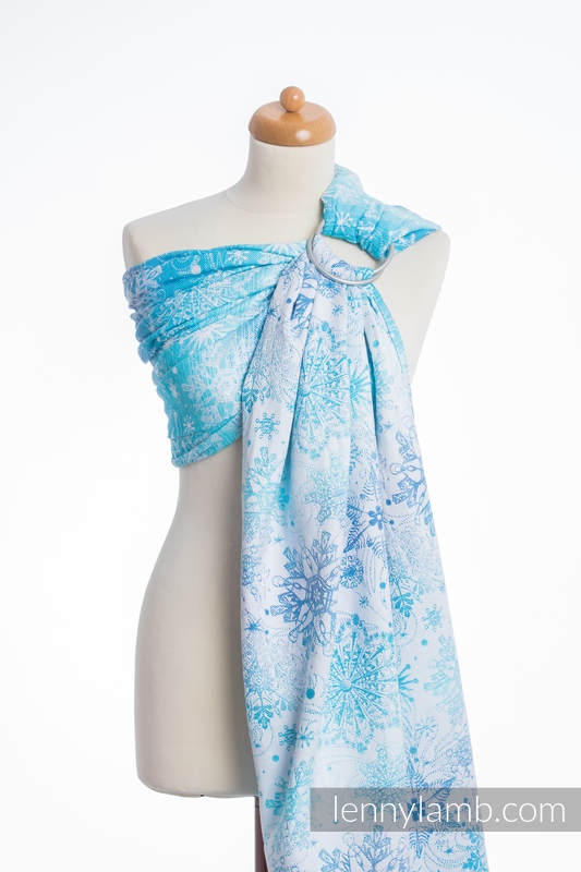 Ringsling, Jacquard Weave (100% cotton) - with gathered shoulder - SNOW QUEEN - long 2.1m #babywearing