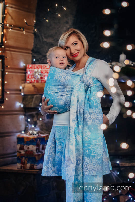 Baby Wrap, Jacquard Weave (100% cotton) - SNOW QUEEN - size XS #babywearing