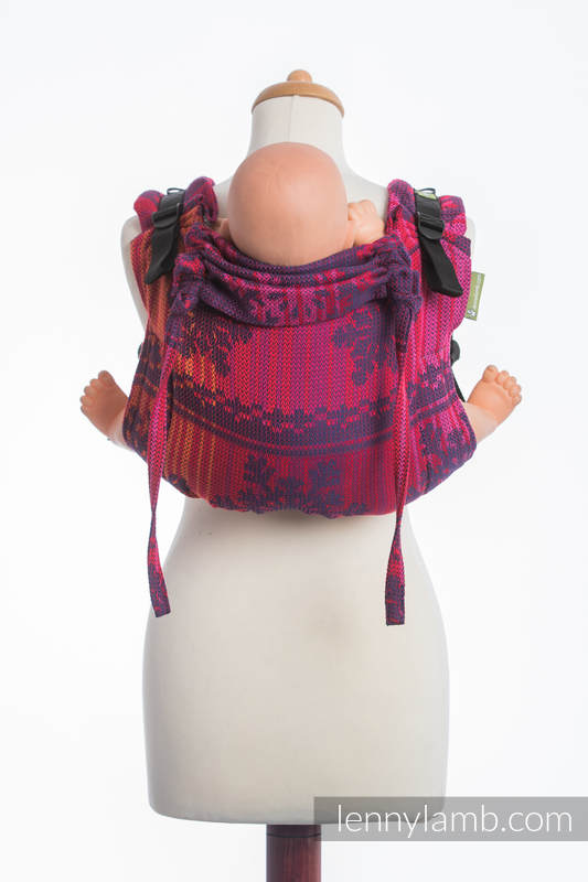 Lenny Buckle Onbuhimo baby carrier, standard size, jacquard weave (100% cotton) - WARM HEARTS WITH CINNAMON  #babywearing