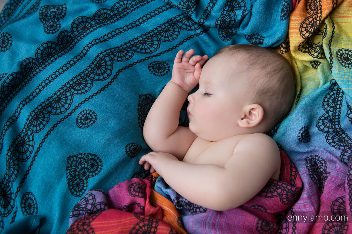Swaddle Blanket Set - RAINBOW LACE DARK , DIVINE LACE REVERSE #babywearing