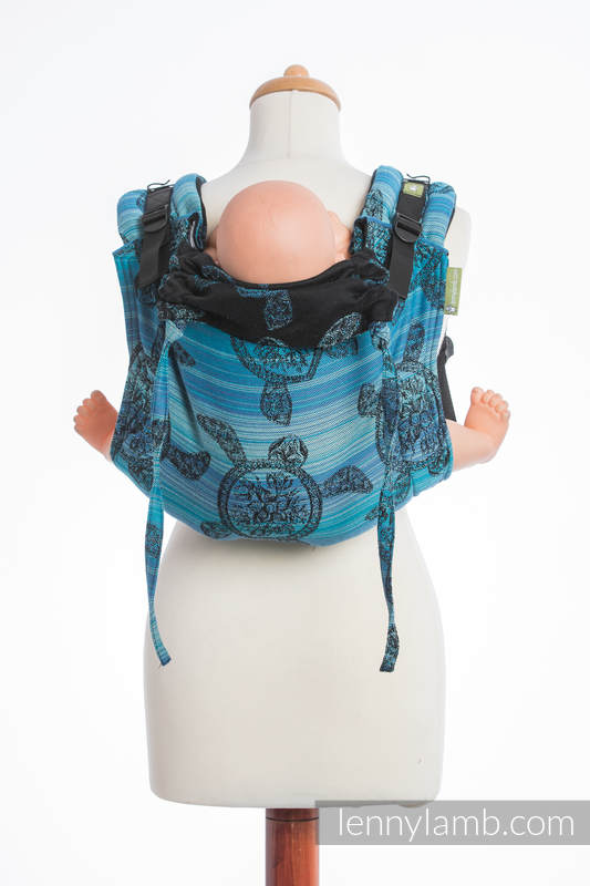 Nosidło Klamrowe ONBUHIMO z tkaniny żakardowej (100% bawełna), rozmiar Standard - PRZYGODA MORSKA DARK #babywearing