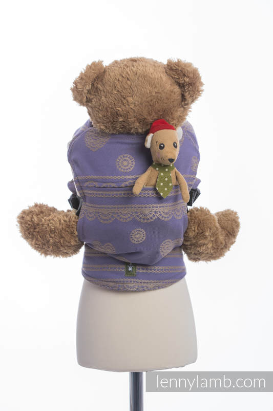 Doll Carrier made of woven fabric, 100% cotton - PLUM LACE  #babywearing