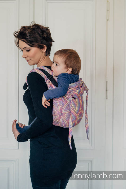 Lenny Buckle Onbuhimo baby carrier, standard size, jacquard weave (100% cotton) - ILLUMINATION LIGHT  #babywearing