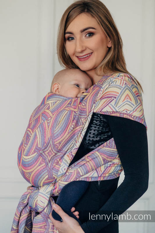 Baby Wrap, Jacquard Weave (100% cotton) - ILLUMINATION LIGHT - size XL (grade B) #babywearing