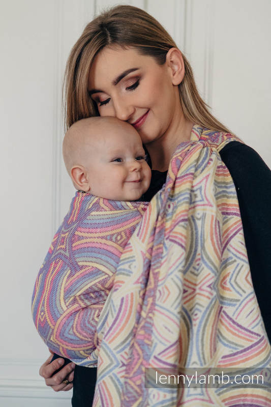 Baby Wrap, Jacquard Weave (100% cotton) - ILLUMINATION LIGHT - size S #babywearing