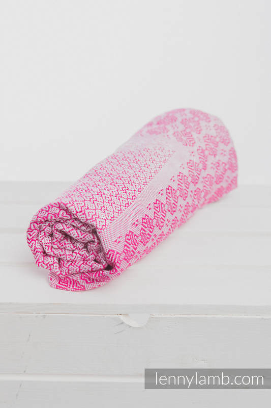 Couverture tissée (60 % coton, 40% laine) Rose (grade B) #babywearing
