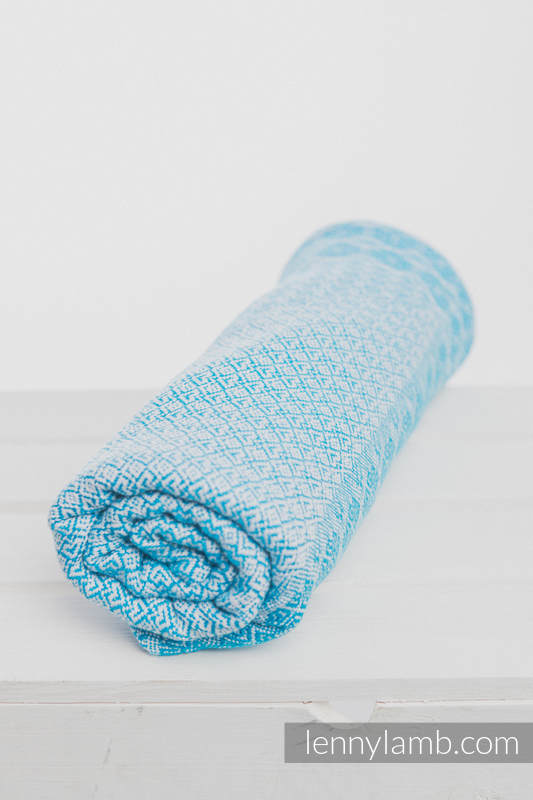 Woven Blanket (60% cotton, 40 merino wool) - Turquoise (grade B) #babywearing