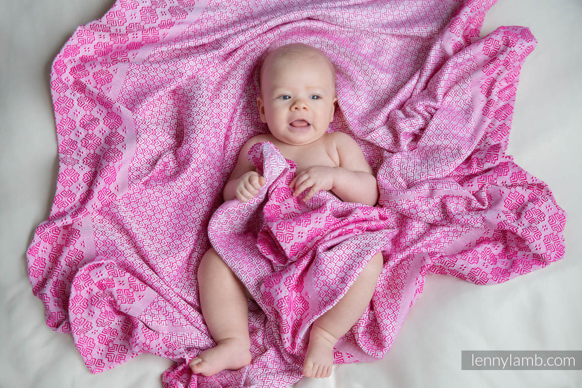 Woven Blanket (60% cotton, 40 merino wool) - Pink (grade B) #babywearing