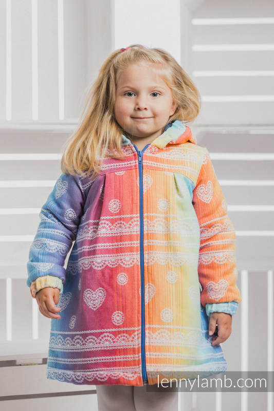 Abrigo para niñas - talla 116 - Rainbow Lace con Azul (grado B) #babywearing