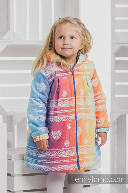 Abrigo para niñas - talla 110 - Rainbow Lace con Azul #babywearing