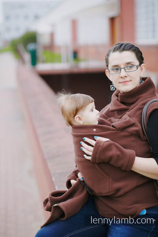 Fleece Babywearing Vest - size XL - Brown #babywearing