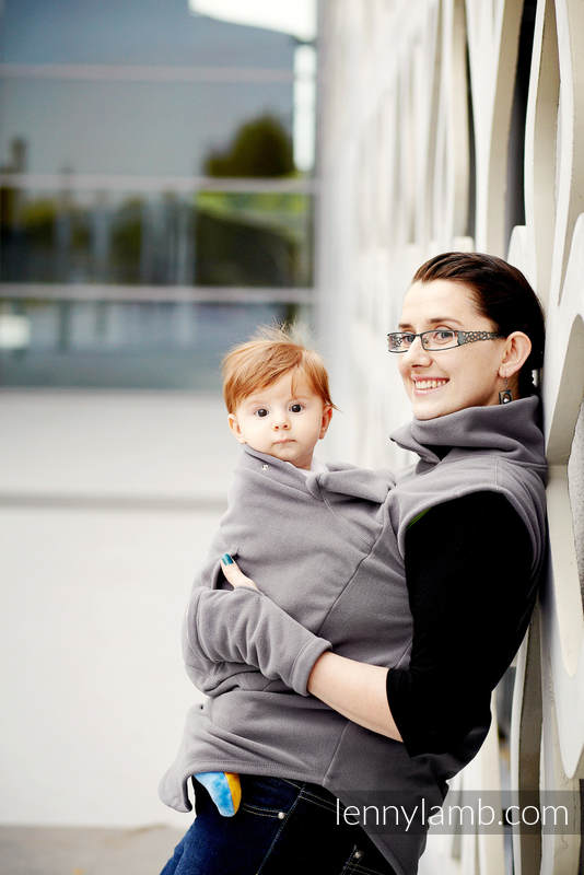 Fleece Babywearing Vest - size XL - Gray #babywearing