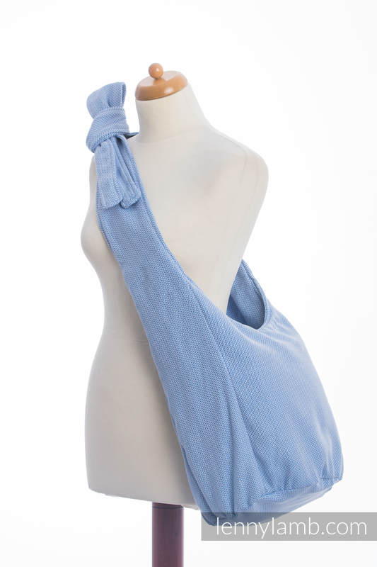 Hobo Tasche, hergestellt vom gewebten Stoff (100% Baumwolle) - LITTLE HERRINGBONE BLAU  #babywearing