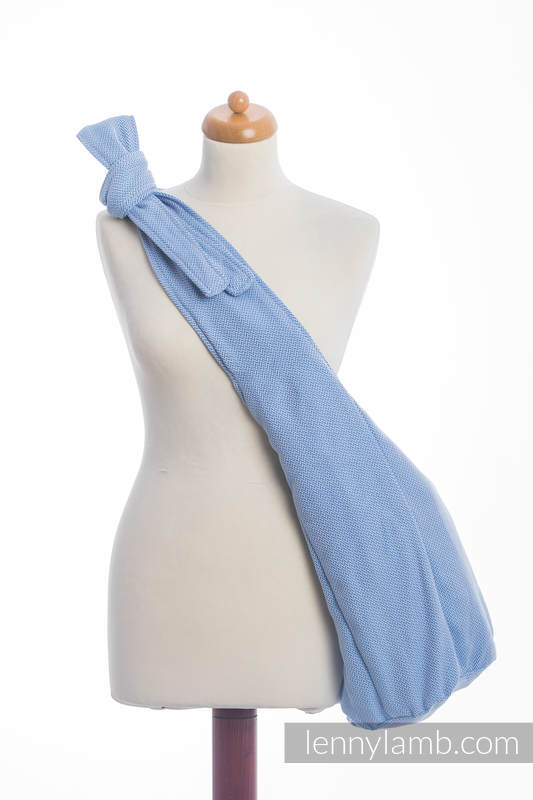 Hobo Tasche, hergestellt vom gewebten Stoff (100% Baumwolle) - LITTLE HERRINGBONE BLAU  #babywearing