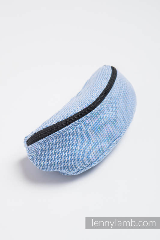 Riñonera hecha de tejido de fular (100% algodón) - LITTLE HERRINGBONE AZUL #babywearing