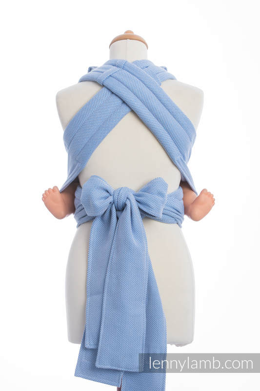 Mei Tai carrier Mini with hood/ herringbone twill / 100% cotton / LITTLE HERRINGBONE BLUE  #babywearing