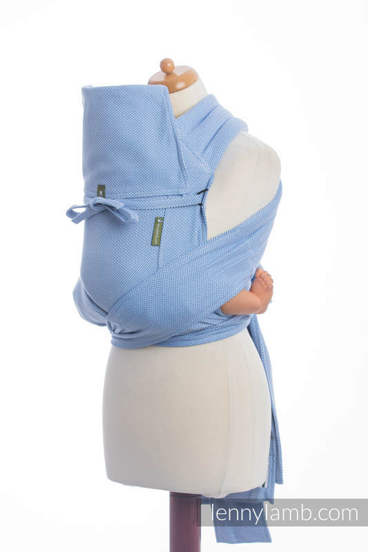 Mei Tai carrier Toddler with hood/ herringbone twill / 100% cotton / LITTLE HERRINGBONE BLUE  #babywearing
