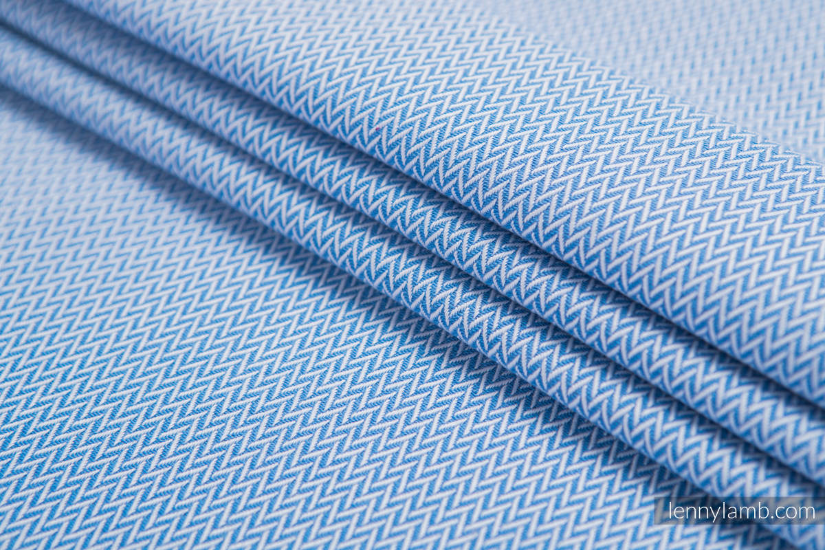 Baby Wrap, Herringbone Weave (100% cotton) - LITTLE HERRINGBONE BLUE - size XS #babywearing