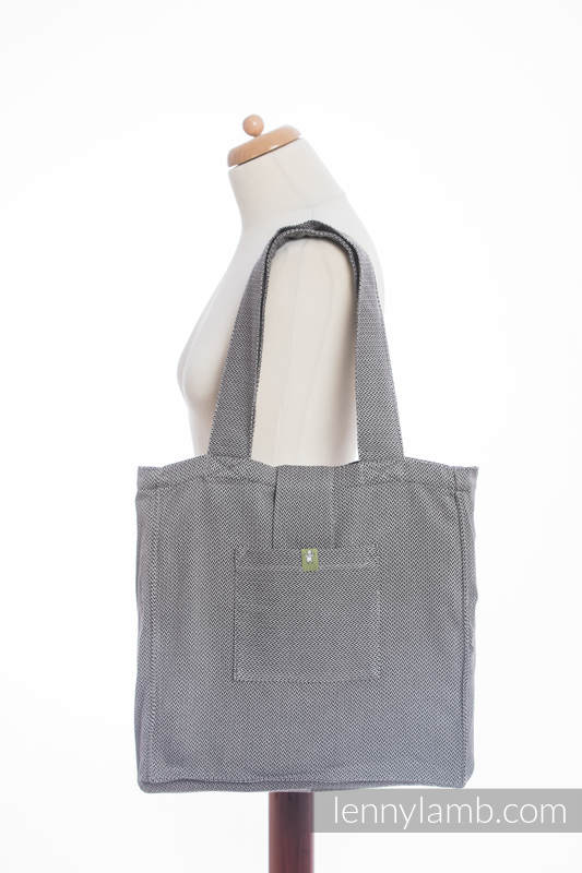 Shoulder bag made of wrap fabric (100% cotton) - LITTLE HERRINGBONE BLACK - standard size 37cmx37cm (grade B) #babywearing