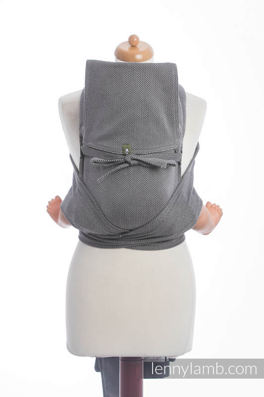 Mei Tai carrier Mini with hood/ herringbone twill / 100% cotton / LITTLE HERRINGBONE BLACK  #babywearing