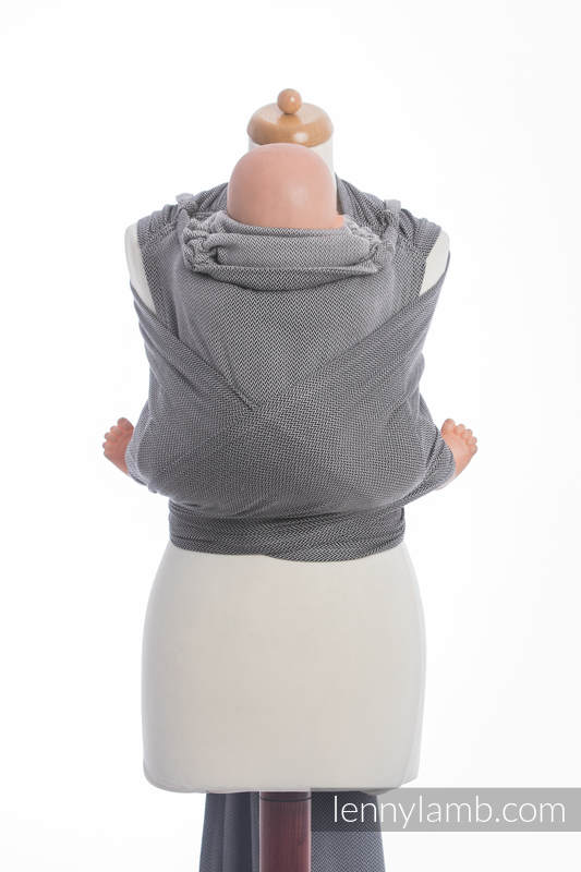 WRAP-TAI carrier Toddler with hood/ herringbone twill / 100% cotton / LITTLE HERRINGBONE BLACK  #babywearing