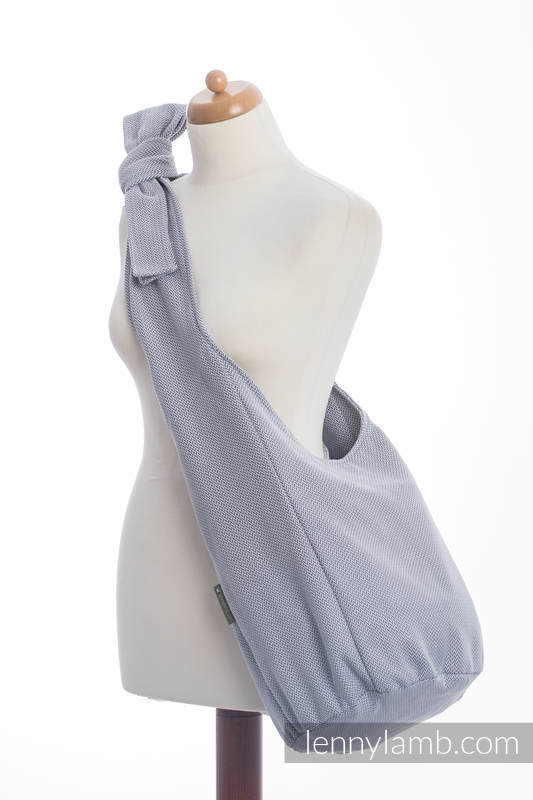 Hobo Tasche, hergestellt vom gewebten Stoff (100% Baumwolle) - LITTLE HERRINGBONE GRAU  #babywearing