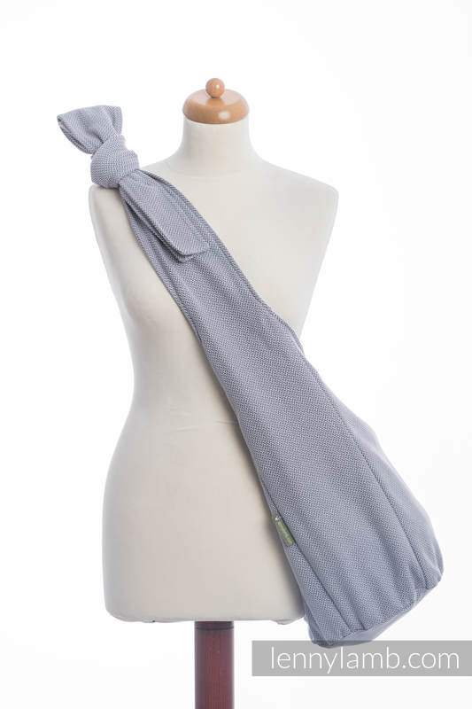 Hobo Bag made of woven fabric (100% cotton) - LITTLE HERRINGBONE GREY  #babywearing