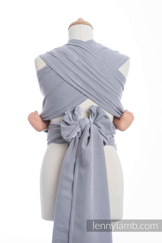 WRAP-TAI mini avec capuche, tissage herringbone / 100 % coton / LITTLE HERRINGBONE GRIS  #babywearing
