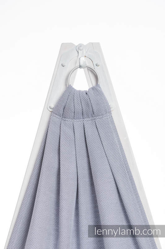 Ringsling, Herringbone Weave (100% cotton) - LITTLE HERRINGBONE GREY - long 2.1m #babywearing