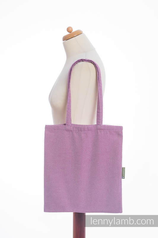 Shopping bag made of wrap fabric (100% cotton) - LITTLE HERRINGBONE PURPLE  #babywearing