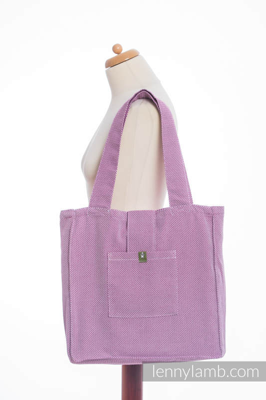 Shoulder bag made of wrap fabric (100% cotton) - LITTLE HERRINGBONE PURPLE - standard size 37cmx37cm #babywearing