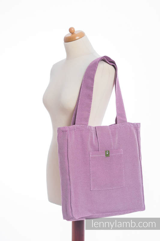 Shoulder bag made of wrap fabric (100% cotton) - LITTLE HERRINGBONE PURPLE - standard size 37cmx37cm #babywearing