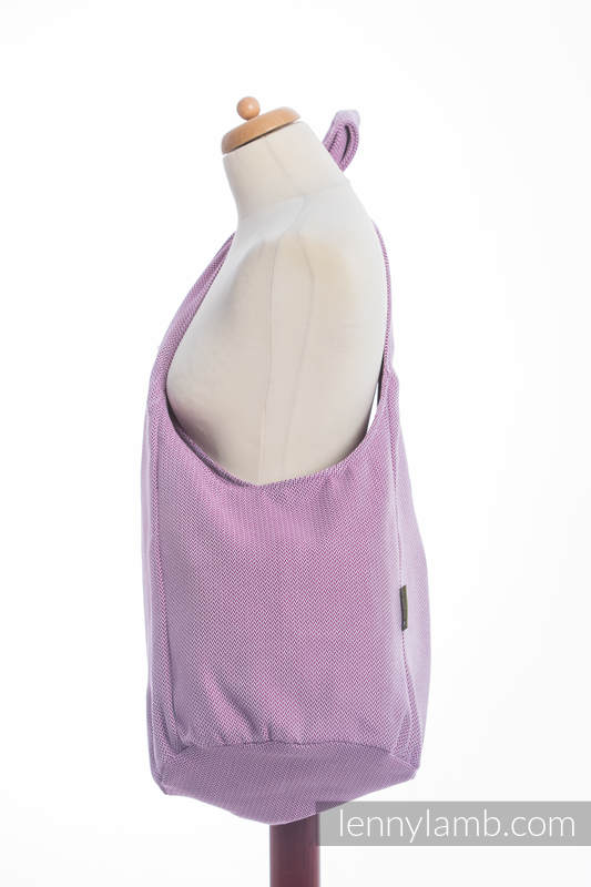 Hobo Bag made of woven fabric (100% cotton) - LITTLE HERRINGBONE PURPLE  #babywearing