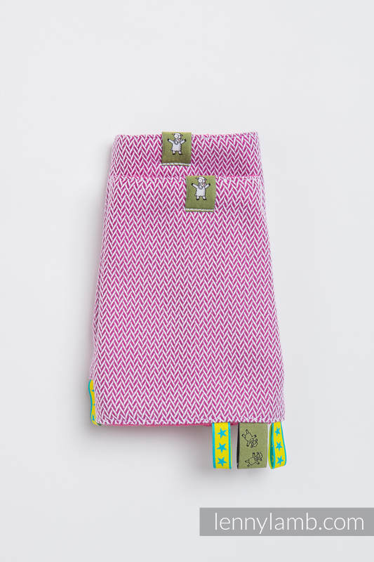 Drool Pads & Reach Straps Set, (60% cotton, 40% polyester) - LITTLE HERRINGBONE PURPLE   #babywearing