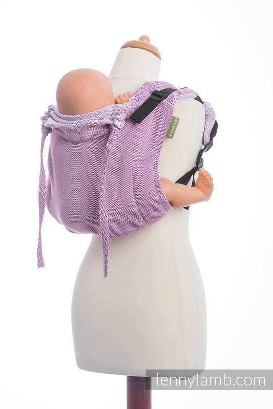 Onbuhimo SAD LennyLamb, talla estándar, tejido espiga (100% algodón) - LITTLE HERRINGBONE MORADO #babywearing