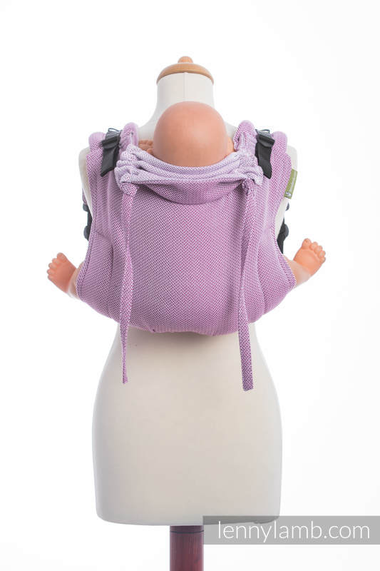 Nosidło Klamrowe ONBUHIMO splot jodełkowy (100% bawełna), rozmiar Standard - MAŁA JODEŁKA PURPUROWA  #babywearing
