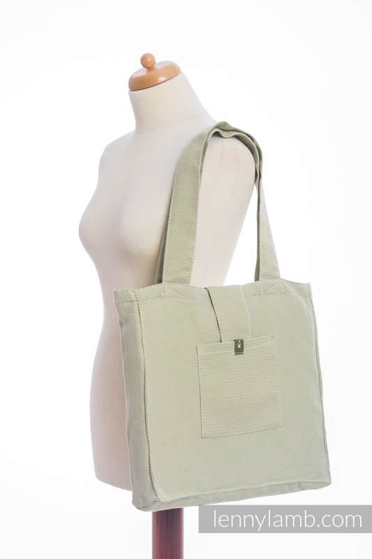 Shoulder bag made of wrap fabric (100% cotton) - LITTLE HERRINGBONE OLIVE GREEN  - standard size 37cmx37cm #babywearing