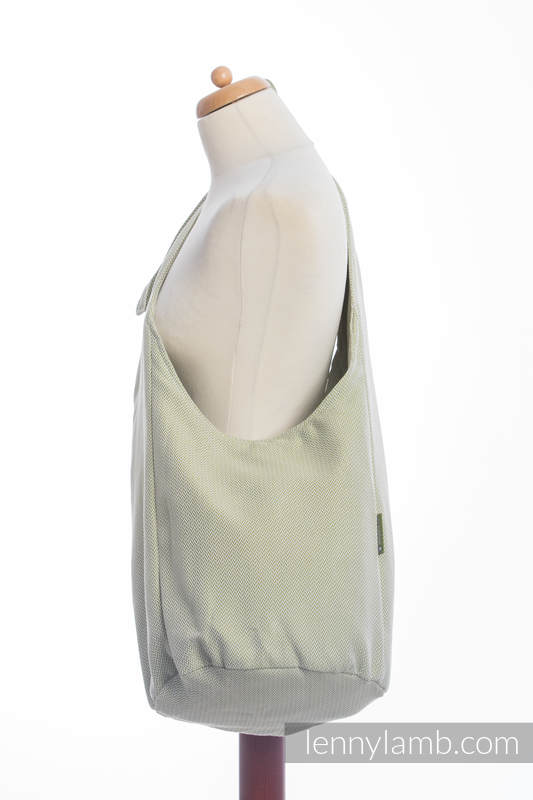 Hobo Bag made of woven fabric (100% cotton) - LITTLE HERRINGBONE OLIVE GREEN  #babywearing