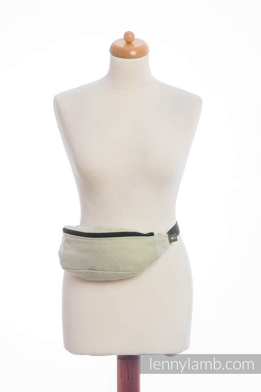 Waist Bag made of woven fabric, (100% cotton) - LITTLE HERRINGBONE OLIVE GREEN   #babywearing