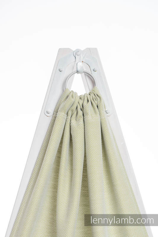Ringsling, Herringbone Weave (100% cotton) - with gathered shoulder - LITTLE HERRINGBONE OLIVE GREEN  - long 2.1m #babywearing